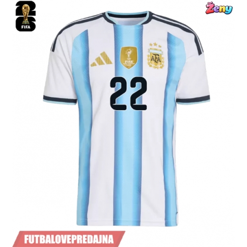 Lacne Ženy Futbalové dres Argentína Lautaro Martinez #22 MS 2026 Krátky Rukáv - Domáci